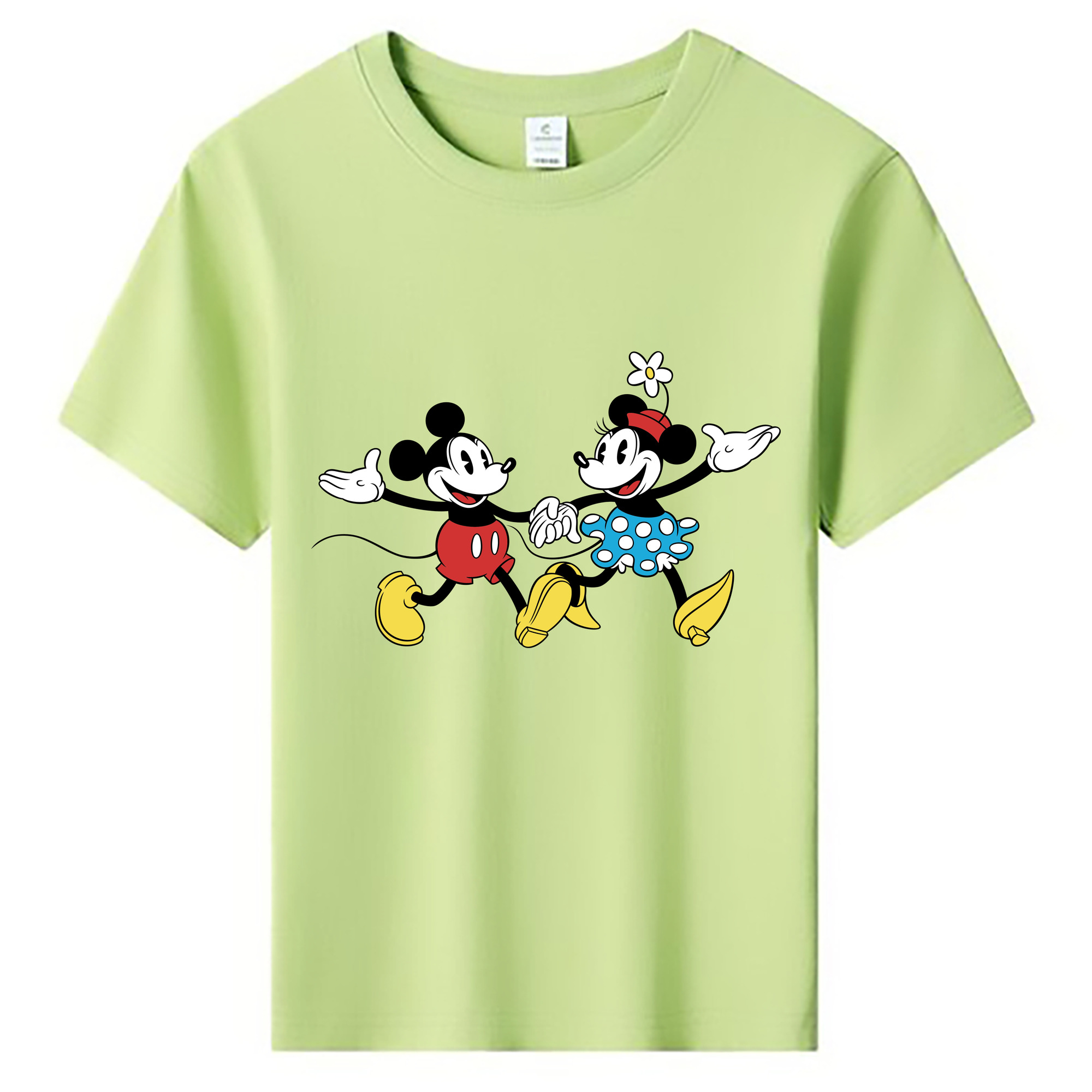 ミッキーマウス Mickey Mouse 綿100％キッズTシャツ（フロントプリント）
